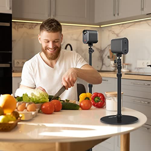 jusmo LS09 Aluminum Projector Floor Stand for Nebula/XGIMI/Other Video Projectors, Mevo Camera Stand, 16.5-34.6inch Adjustable, Compatible with Projector/Camera/Phone/GoPro/Webcam/Lights - Thumbnail 4