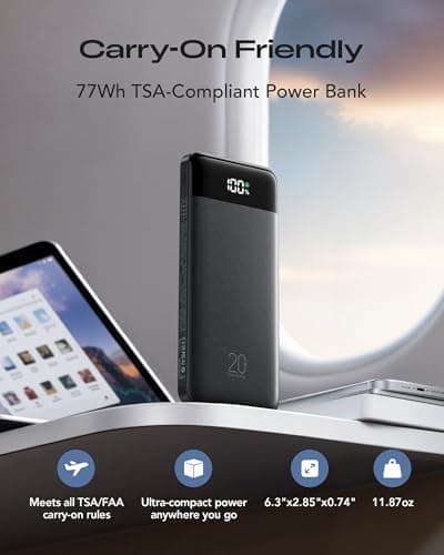 Orfeika 20000mAh Power Bank Fast Charging, Portable Charger with 4 Built-in Cables & 6 Outputs, 20W PD USB C Battery Pack Compatible with iPhone 16/15, Galaxy, Android, iPad & More (Travel Essential) - Thumbnail 6