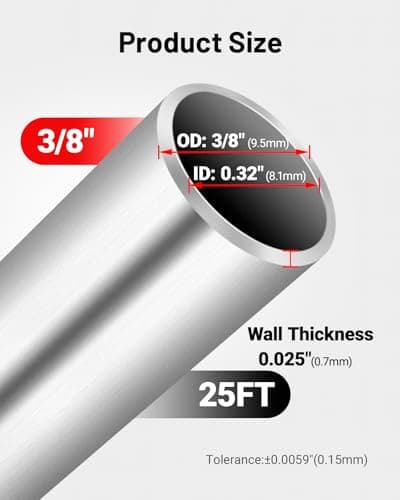 EVIL ENERGY 3/8" OD Aluminum Fuel Line Kit 1060 Grade Aluminum Tubing 25FT - Thumbnail 2