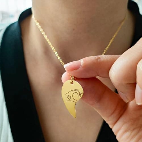 COTATI Quotes Guitar Pick Necklace Outfits Jewelry Accessories Inspired Fans Gift Merch (Gold Heart) - Thumbnail 2