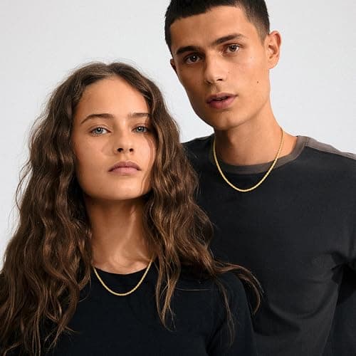 HIMSTORY Gold Chain for Men, 18K Gold Plated 925 Sterling Silver 3mm Rope Chain Necklace for Men Jewelry Sturdy Non-Fading Mens Chains Gifts for Dad Husband 24 Inch - Thumbnail 6