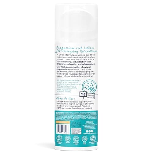 Natural Elephant Dead Sea Magnesium Lotion – Unscented Body Moisturizer | Topical Magnesium with Dead Sea Minerals – 5 oz (150 ml) - Thumbnail 6