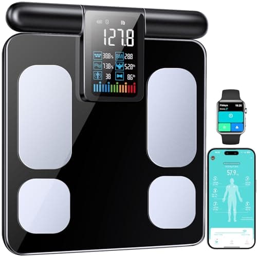 KUAIVO 8-Electrode Smart Body Fat Scale with Handle, 28 Body Metrics, Segmental Measurements for Arms/Legs/Torso for Arms/Legs/Torso, Large Display, App Sync, 180kg/400lbs - Image 1
