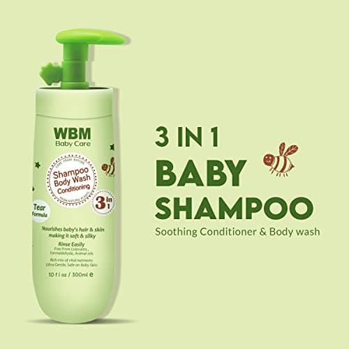 WBM Care 3-in-1 Baby Shampoo, Body Wash & Conditioner (10 oz, Pack of 2) offers a gentle, nourishing formula for baby’s hair and skin, Tear-free and hypoallergenic - Thumbnail 3
