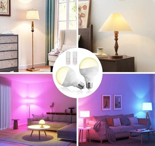 HISTAR Rechargeable Light Bulbs, 2500mAh Wireless Battery Operated Light Bulb for Lamps Cordless with Remote, Dimmable,3 CCT, RGB with Timer and Magnet, Night Light, Camping Light - Thumbnail 4