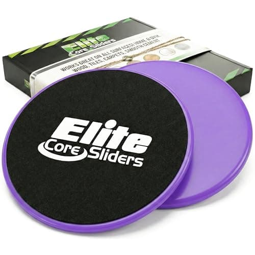 Elite Sportz Core Sliders For Working Out | Dual Sided Home Core Workout Equipment For Carpet & Hardwood Floors | Gliders for Exercising - Travel Workout Equipment For Athlete - Fitness Sliders - Image 1