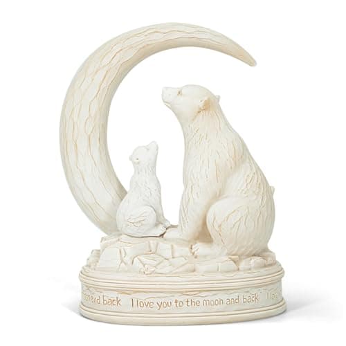 Vofstand Moon and Polar Bear Figurine, White - Thumbnail 6
