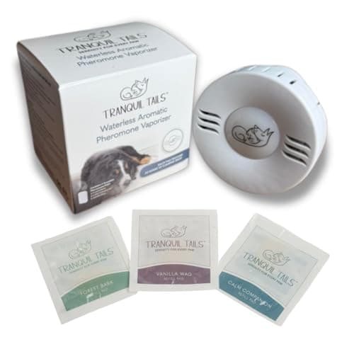 Tranquil Tails Calming Pheromone Diffuser for Dogs, Anxiety Relief with a Gentle Fragrance, Includes 3 Scented Pads - Image 1