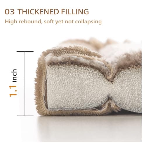 MINIDEAR Dog Crate Pad, Crate Bed Non-Skid Kennel Pad, Rubber Backing Memory Foam for Dog Bed Mat, Machine Washable Dog Bed for Crate, 23"x36" - Thumbnail 5