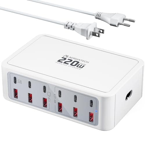USB C Charging Station 12 Port, 220W GaN Charger Hub with PD 65W