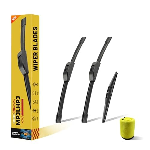 Windshield Wiper Blades Replacement for 2018-2023 Jeep Wrangler JL, Front Rear Wiper Blades Set 16"+16"+12" (Pack of 3) - Image 1