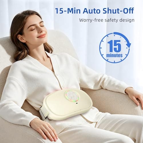 Sanivor Electric Abdominal Massager - Belly Massager with Heat,Stomach Massager for Digestion Belly Cellulite Massage for Flattening Belly,Bloating,Constipation - Thumbnail 3