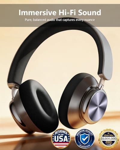 Wentronic Y03 Bluetooth Headphones Wireless Active Noise Cancelling Over Ear Headphones 48 Hours Playtime High Sound Quality 6 EQ Music Mode Headphones with Soft Ear Cushion - Grey - Thumbnail 2