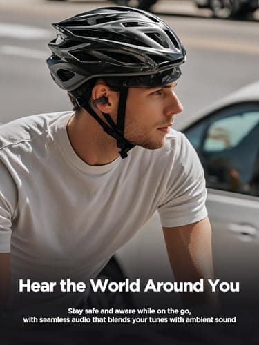 HAKII Open Ear Wireless Earbuds, Bluetooth 5.4 Ergonomic Clip on Bluetooth Earbuds with Stereo Sound/ENC, Touch Control Open Ear Headphones, IPX5 Waterproof Running Headphones for Sports, Fitness - Thumbnail 4