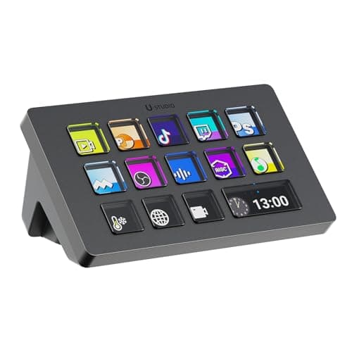 ULANZI D200 U-Studio Macro Keyboard Stream Controller, 14 LCD Keys, 13 Customizable Macro Keys Deck to Control Apps and Software, Trigger Actions in OBS, Twitch, YouTube and more, for Mac/PC - Image 1