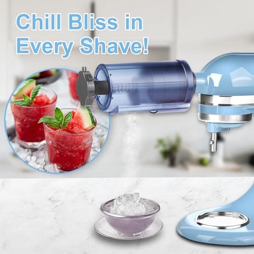 Shaved Ice Attachment for Kitchen Aid Stand Mixer - Snow cone Machine, Shaved Ice Maker,Snow Ice Machine，Include 8 Ice Molds, Fit for All Kitchen Aid Mixer - Thumbnail 4