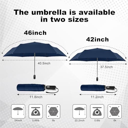 Lejorain Mini Portable Umbrella for Travel - Mini Auto Open Close Foldable Umbrella Micro Sturdy Windproof Umbrellas for Rain Adults - Thumbnail 3