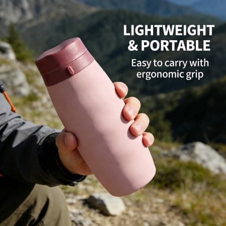 20oz (580ml) Collapsible Water Bottle, Leak-Proof BPA-Free Silicone Bottle, Ultra-Portable Foldable Design, Wide Mouth with Carry Strap, Ideal for Eco-Conscious Travelers, Hikers & Commuters - Thumbnail 4