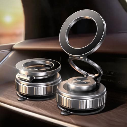 Magnetic Phone Holder for Car 2026 Heavy Duty Model [All Metal] 360° Adjustable Vacuum Suction Car Magsafe Phone Mount Cell Phone Holders for Your Car for iPhone 17 16 Pro Max 15 14 13 12 Plus - Image 1