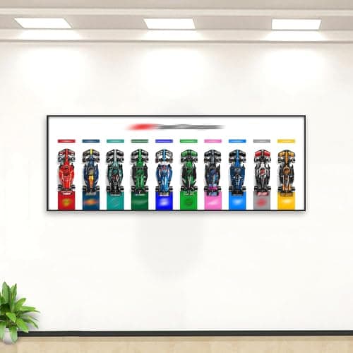 WETCEAOM Display Wallboard Compatible with Lego Speed Champions 10-Car 66802 Display Frame Wall Mount(with Hook), Wall Art- Ideal Compatible with Lego Car Wall Mount Display (Model Not Included!) - Image 1