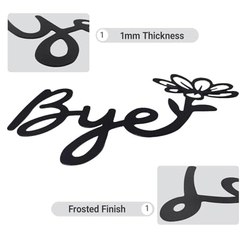 Metal Decor Love You Bye Sign Above Door，FAMCHAINS 23"x7" Door Topper Express Love and Warm for Family Home, Waterproof Entryway Hallway Wall Art Decor - Thumbnail 3