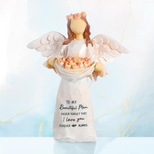 Kohehe Gifts for Mom,5.12" Mom Gifts Angel Figurine,Mom Birthday Gifts,Sentimental Gift for Moms on Birthday and Mother's Day - Thumbnail 2