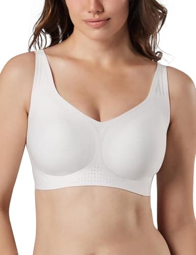 Tarbo Seamless Wireless Jelly Push Up Bra for Women Full Coverage Sleep & T-Shirt Bras Covers Side & Back Fat Smoothing No Underwire Bralettes with Soft Support and Lift White M - Image 1
