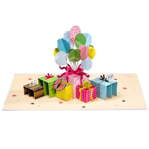Paper Love 3D Birthday Pop Up Card, Birthday Party, For Adults and Kids - 5" x 7" Cover - Includes Envelope and Note Tag - Thumbnail 4