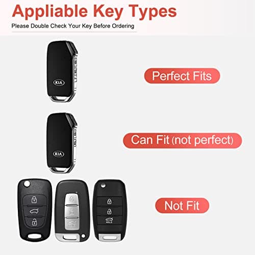 RUABIBAN for Kia Key Fob Cover with Keychain, Soft TPU Key Case Fit for Kia Cerato Ceed Forte NIRO Sorento Seltos Sportage Soul Telluride Remote Smart Key Protector - Thumbnail 2