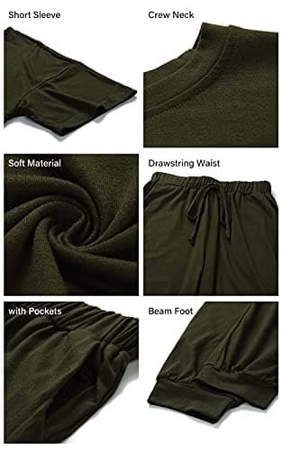 PRETTYGARDEN Women's Two Piece Lounge Sets 2026 Spring Summer Jogger Pants Vacation Outfits Travel Airplane Matching Clothes (Dark Grey,3X-Large) - Thumbnail 6