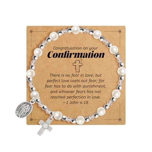 BAYLAY Confirmation Gifts for Teen Girls - Cross Bracelet for Girl Catholic Confirmation Gifts for Teenager Girls - Image 1