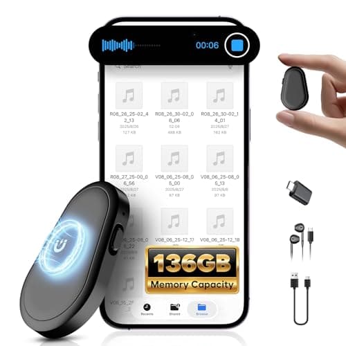 136GB Magnetic Voice Recorder - (9800Hours) Zutiifeu Voice Activated Recorder with DSP5.0 Noise Cancellation HD Audio Recorder for Classes, Meeting, Lecture, Daily Use Recording Device - Image 1