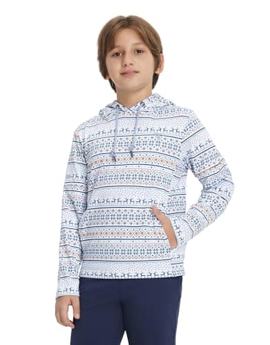 M MAELREG Sweatshirts Fleece Performance Dry Fit Stretch Print Pocket Athletic Casua Hoodies - Image 1