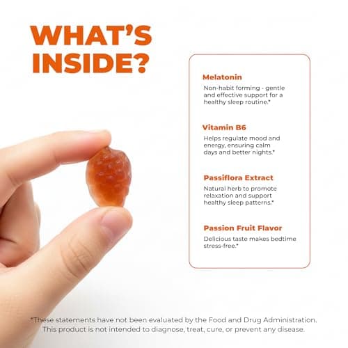 ELICORE 1 mg Melatonin Gummies Kids – Kids Sleep Gummies with Vitamin B6 and Passion Fruit Flavor – Children's Melatonin Gummies 3 in 1 Complex for Deep Sleep – 2 Month Supply - Thumbnail 4