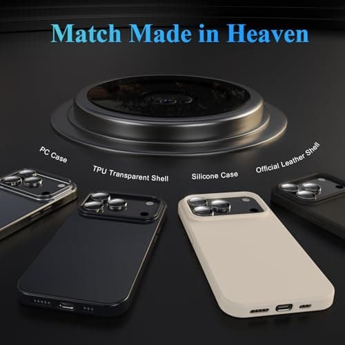 YWXTW Camera Lens Protector for iPhone 17 Pro/iPhone 17 Pro Max, [1 Step Installation Tray] Tempered Glass Screen Protector Metal Individual Camera Cover Accessories Case Friendly (Transparent-2Pack) - Thumbnail 6
