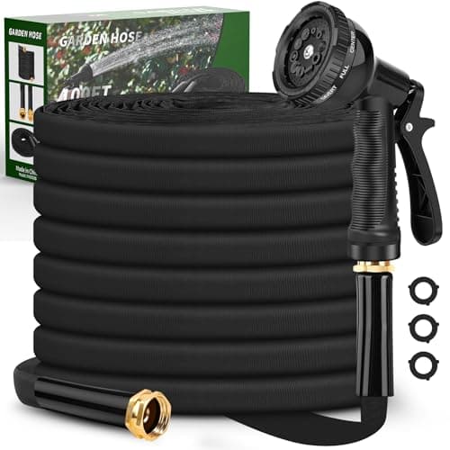 Itsonestep Garden Hose 100ft, 3/4GHT Non-Expanding Water Hose Lightweight, Flexible Garden Hose with 10 Function Nozzle, Kink-Free, Sturdy, High-Pressure, Abrasion Resistant Hoses for Yard, Garden - Image 1