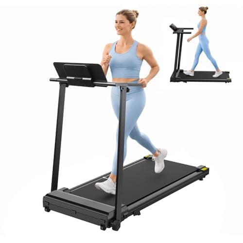 STRIDEMAX Quiet Folding Treadmill with Manual Incline, 2.5HP Under Desk Walking Pad, Multifunction LED Display, Shock Absorption, Space-Saver for Home Office & Small Apartments - Joystride Deluxe - Image 1