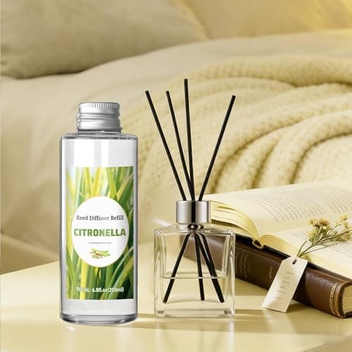 STRN Citronella Reed Diffuser Refill, Lemongrass Scented Diffuser 200ML - Thumbnail 5