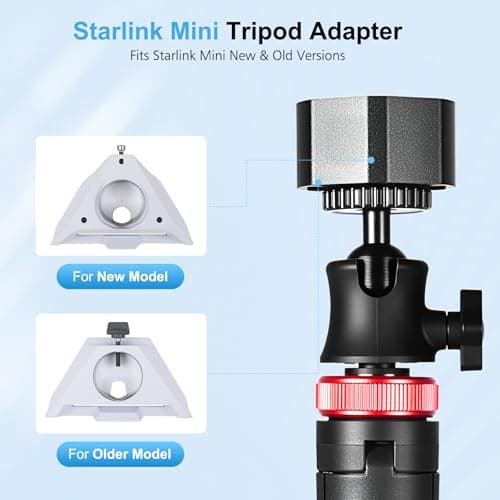 Datop Starlink Mini Tripod Mount,with Aluminum Adapter Tripod Stand Mount Adjustable Height and 360°Tilt Compatible,Starlink mini Stand for Outdoor Camping, Traveling, RV | Starlink Mini Accessories - Thumbnail 2