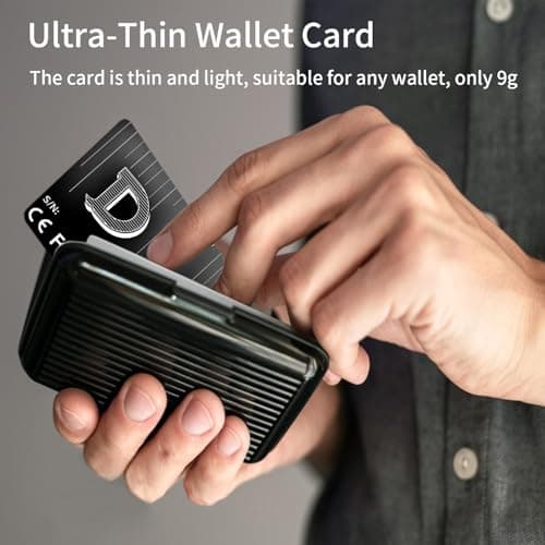 Slim Wallet Tracker Smart Card, Ultra Thin Air Tracker Tag Work with Apple Find My(iOS Only) Rechargeable Tracker Wireless Charging IP68 Waterproof Card Tracker for Wallet,Luggage Tag,Bags - Thumbnail 4