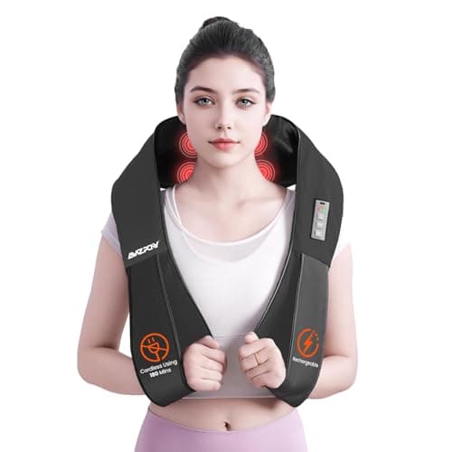 AMZPONY® Cordless Neck Massager for Pain Relief Deep Tissue, Rechargeable Shiatsu Neck and Back Massager with Heat Kneading Shoulder Massage for Body Muscle Pain Relief,Gifts for Mom Dad Friends - Image 1