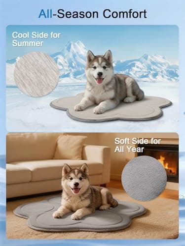 BECROWM Dog Cooling Mat Self Coolings Foldable Cooling Pad for Dog in Summer Coolings Mat for Dogs and Cats Machine Washable (Dog Paw, Medium-26 L x 23" W) - Thumbnail 4