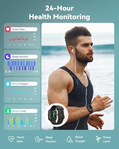 Quican Smart Watches for Women/Men, 2 Bands, Compatible for Android iPhone - Thumbnail 5