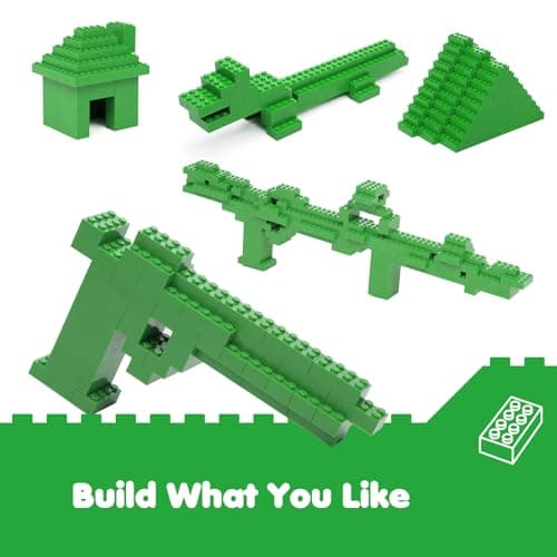 Lekebaby Classic Building Bricks, 200 Piece 2x4 Building Blocks STEM Creative Building Toys Compatible with All Major Brands, Educational Toy for Boys Girls 6 Years Old and Up(2x4 Green) - Thumbnail 2