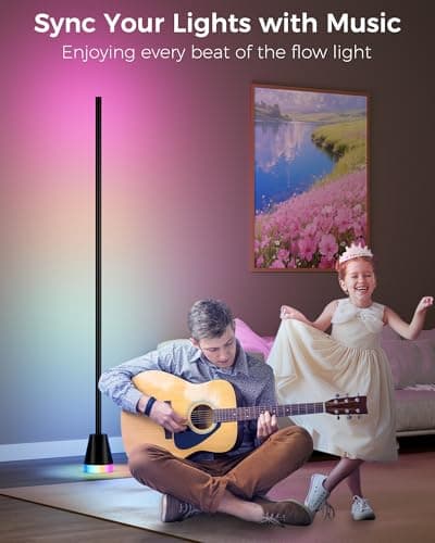 boostool Corner Floor Lamp, Smart RGB LED 60 Inch Standing Lamp with 344 LEDs, App & Remote Control, 16 Million Colors & Music Sync for Bedroom, Gaming Room, Home Decor, Modern Ambient Lighting - Thumbnail 6