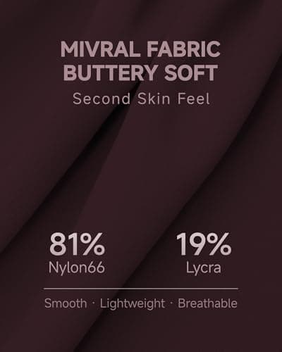 Buttery Soft Second-Skin High Waisted 7/8 Leggings for Women Espresso Brown - Thumbnail 3