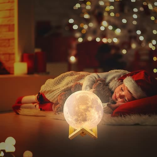 GDPETS Moon Lamp, 16 Colors Moon Night Light with Stand & Remote &Touch Control and USB Rechargeable Decorative Light Up Moon Lamp for Baby Kids Lover Birthday Party Gifts(4.8 inch) - Thumbnail 6