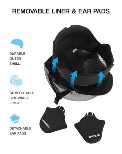InnerKing Lightweight Ski Helmet for Men and Women with Action Camera Mount, 12-Vent ABS Snowboard Helmet with Impact-Resistant EPS Foam, Adjustable Fit, Protective Snow Sports Helmet- - Thumbnail 5