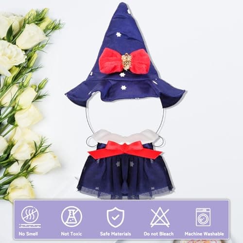 17cm Doll Clothes Halloween Clothes Set Designer Black Dress and Hat for 15-17cm 4 Inch Blind Box Dolls - Thumbnail 2