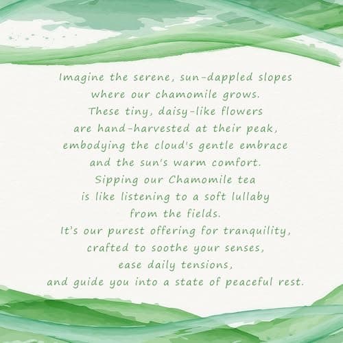 Chamomile Tea organic, 100% Pure & Natural Chamomile Flower Herbal Tea - Non-GMO - Caffeine-freePromote Relaxation & Support Digestion (Chamomile(3.53oz/100g)) - Thumbnail 3